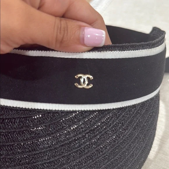 Chanel Black Visor Hat - Picture 4 of 4